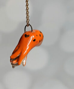 orange octopus pendant