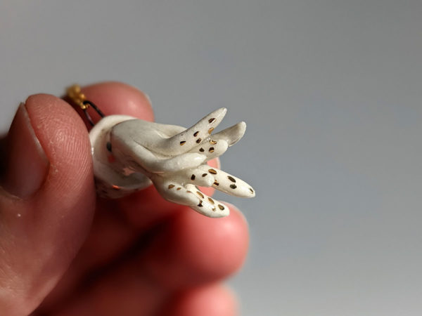 porcelain pendant squid