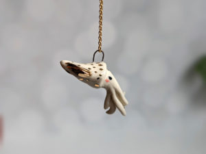 porcelain pendant squid