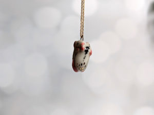 porcelain pendant two rats