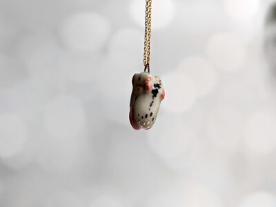 porcelain pendant two rats