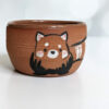 handmade red clay tumbler red panda