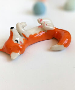 porcelain shiba inu brush holder