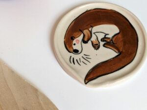 otter spoon rest ceramic handmade