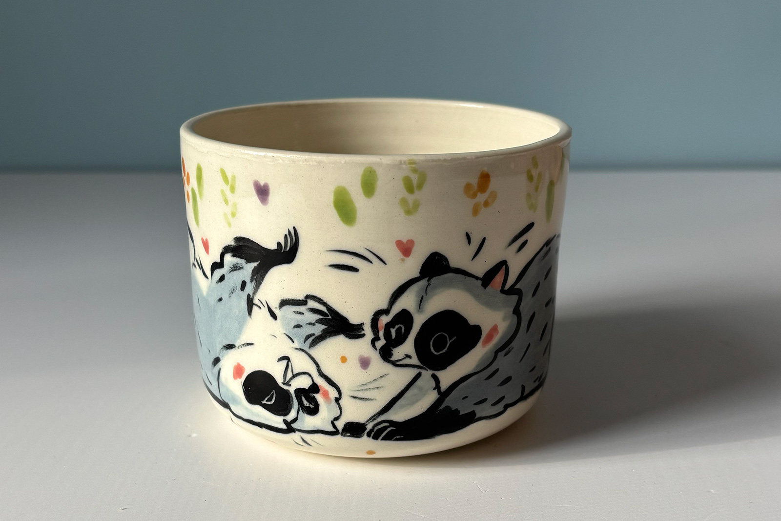 cute raccoon kits tumblers