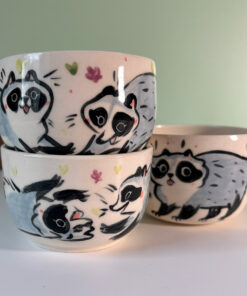 cute raccoon kits tumblers