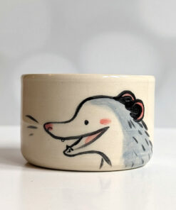 handmade opossum cup kness