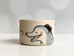 handmade opossum cup kness