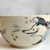 opossum family bowl handmade cute