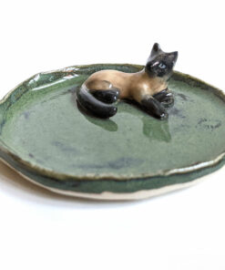 blue point cat jewelry dish