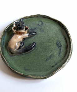 blue point cat jewelry dish