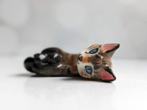 cat portrait figurine