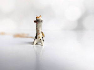 porcelain giraffe pendant