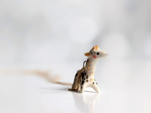 porcelain giraffe pendant