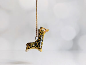 giraffe pendant porcelaine kness