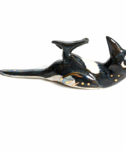 magpie porcelain brush holder