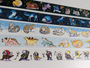 cute animal gold foil washi tape