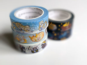 cute animal gold foil washi tape