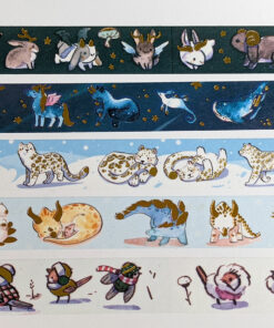 cute animal gold foil washi tape