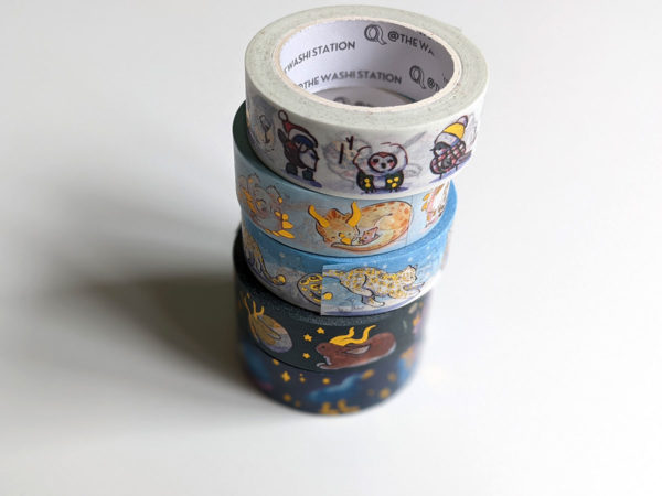 cute animal gold foil washi tape