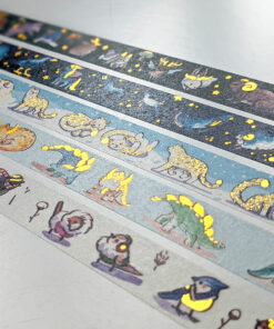 cute animal gold foil washi tape