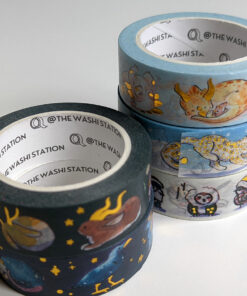 cute animal gold foil washi tape