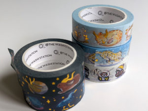 cute animal gold foil washi tape