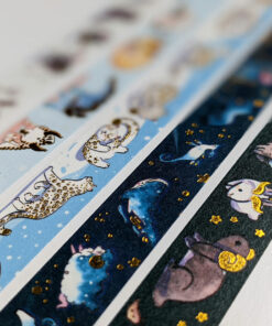 cute animal gold foil washi tape