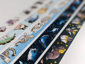 cute animal gold foil washi tape