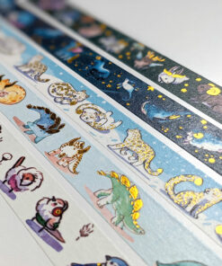 cute animal gold foil washi tape