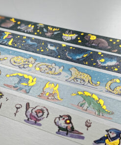 cute animal gold foil washi tape