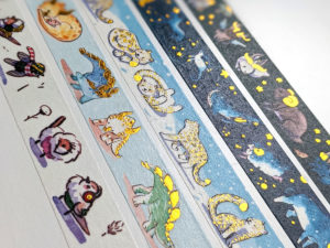 cute animal gold foil washi tape