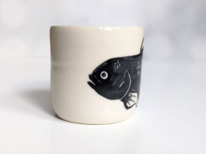 coelacanth cup porcelain