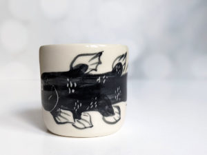 handmade coelacanth cup porcelain