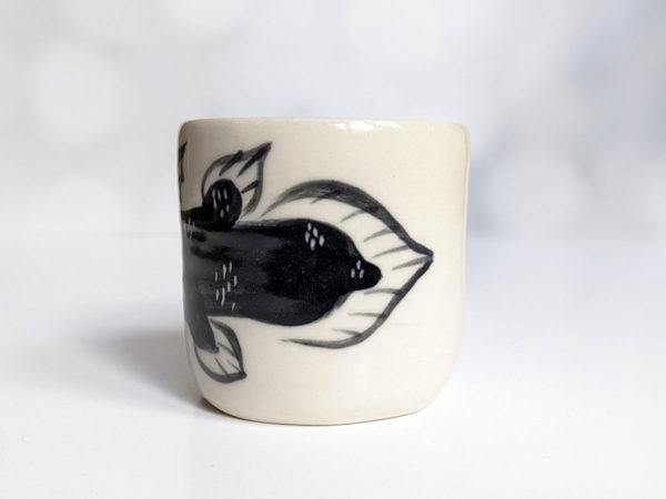 handmade coelacanth cup porcelain