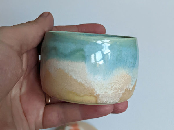 porcelain lidded vessel guinea pig beach handmade