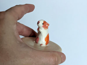 porcelain lidded vessel guinea pig beach handmade