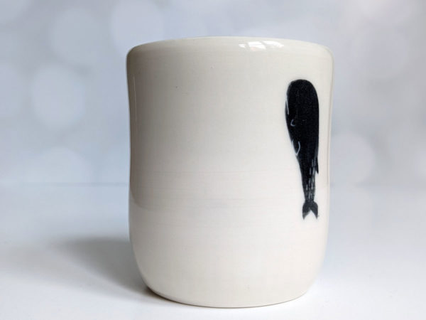 handmade mug sleeping spermwhales porcelain