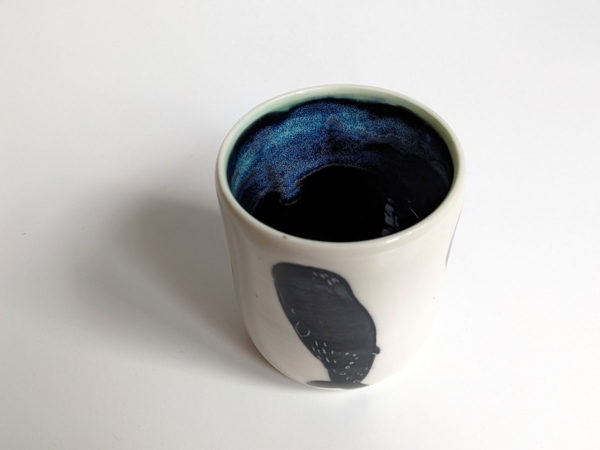 handmade mug sleeping spermwhales porcelain