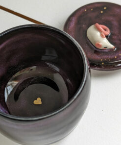 porcelain lidded jar rat urn