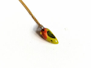 porcelain lovebird pendant