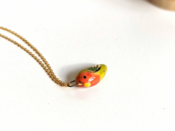 porcelain lovebird pendant