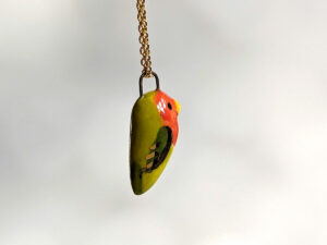 porcelain lovebird pendant