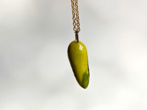 porcelain lovebird pendant