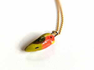 porcelain lovebird pendant