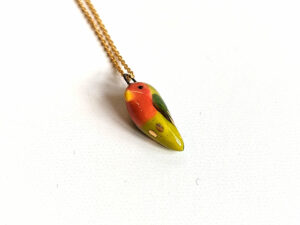 porcelain lovebird pendant