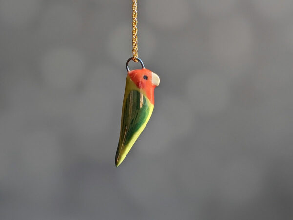 porcelain lovebird pendant