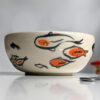 handmade koi porcelain bowl