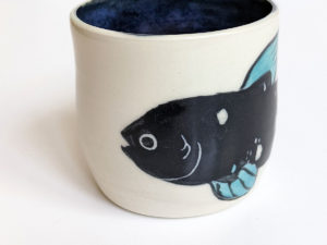 handmade coelacanth cup kness