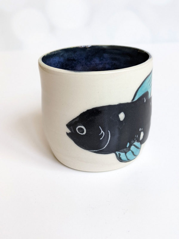 handmade coelacanth cup kness